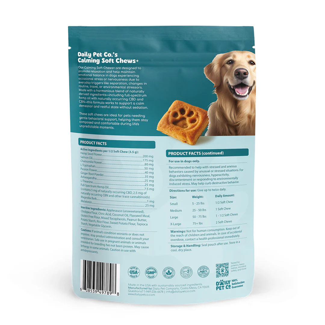 Calming Soft Chews+ for Dogs - 600mg CBD : 300mg CBN - Image 3