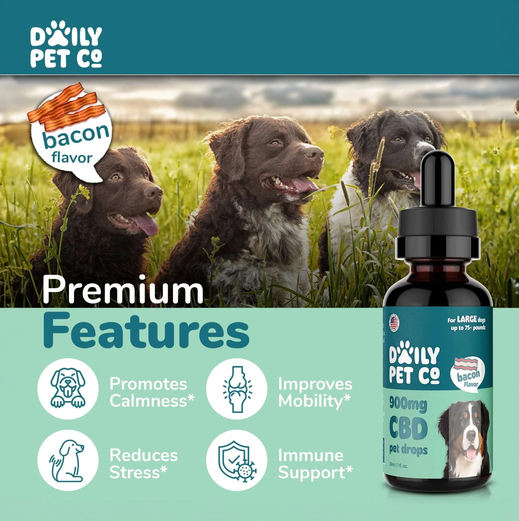 CBD Pet Drops for Dogs - Bacon Flavored - Image 9