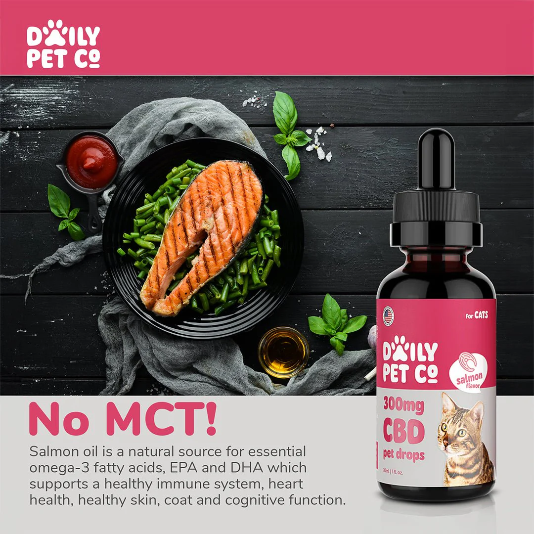 CBD Pet Drops for Cats - Salmon Flavored - 300mg - Image 5