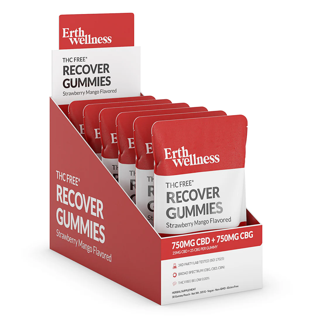 Recover Gummies – CBD + CBG (THC-Free) - Strawberry Mango (1500mg) - Image 4