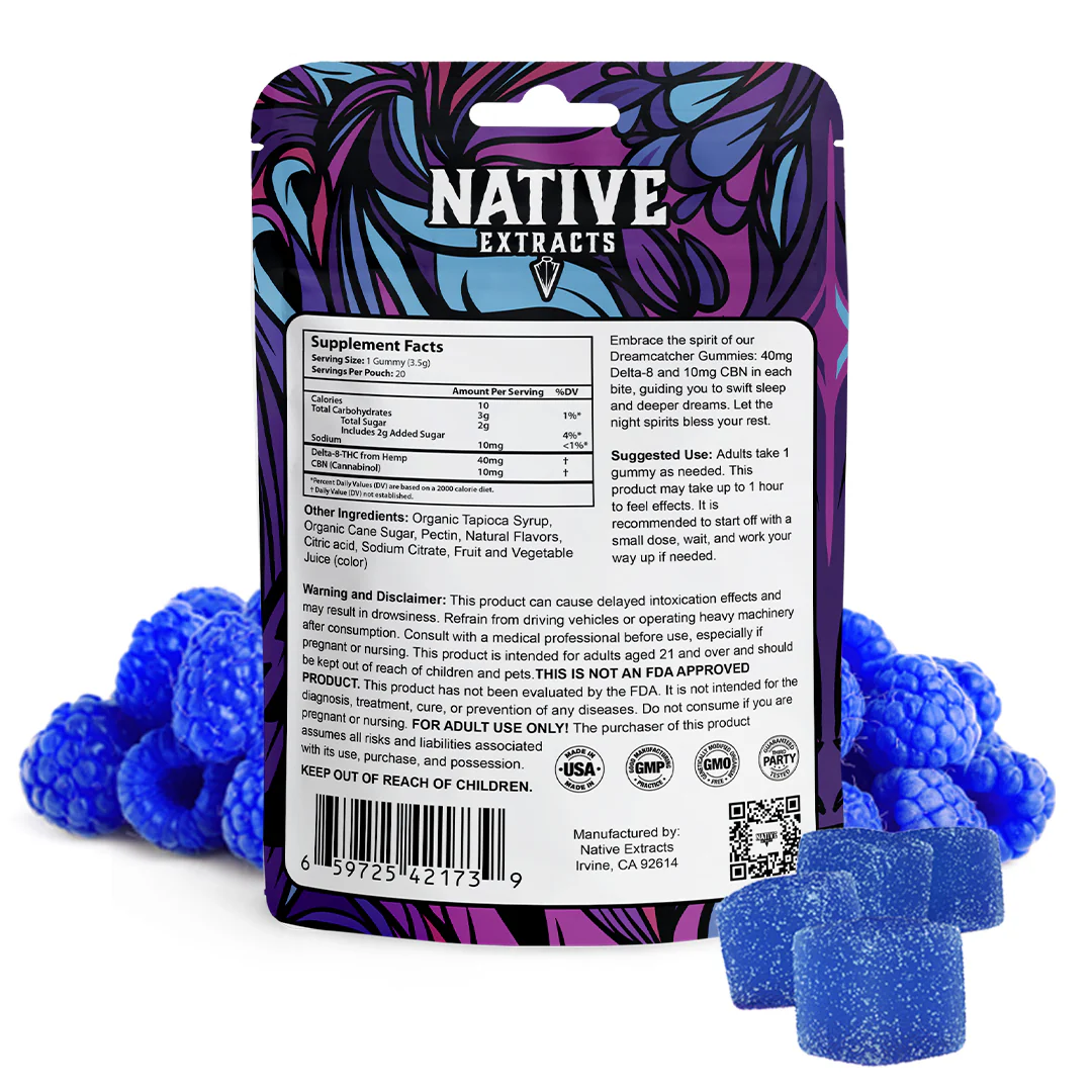 "Dreamcatcher" - 800mg Delta-8 THC : 200mg CBN - Blue Raspberry (Sleep) - Image 3