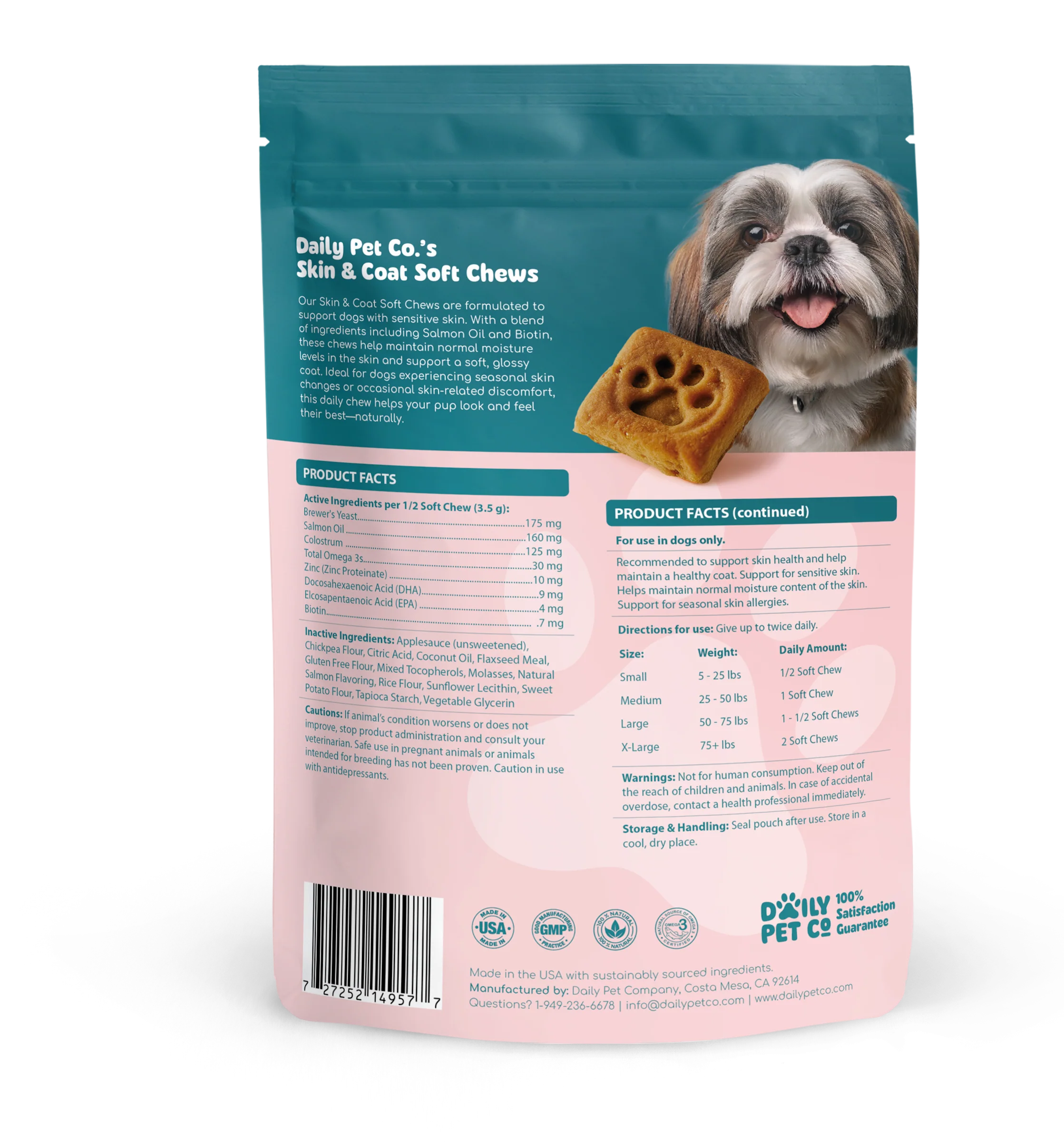 Skin & Coat Soft Chews for Dogs - Image 3