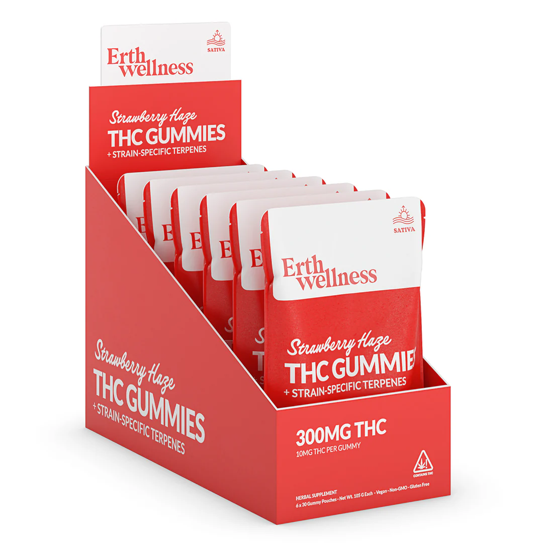 Δ9 THC Gummies – Strawberry Haze (Sativa) | Strain Specific | Strawberry (300mg) - Image 3