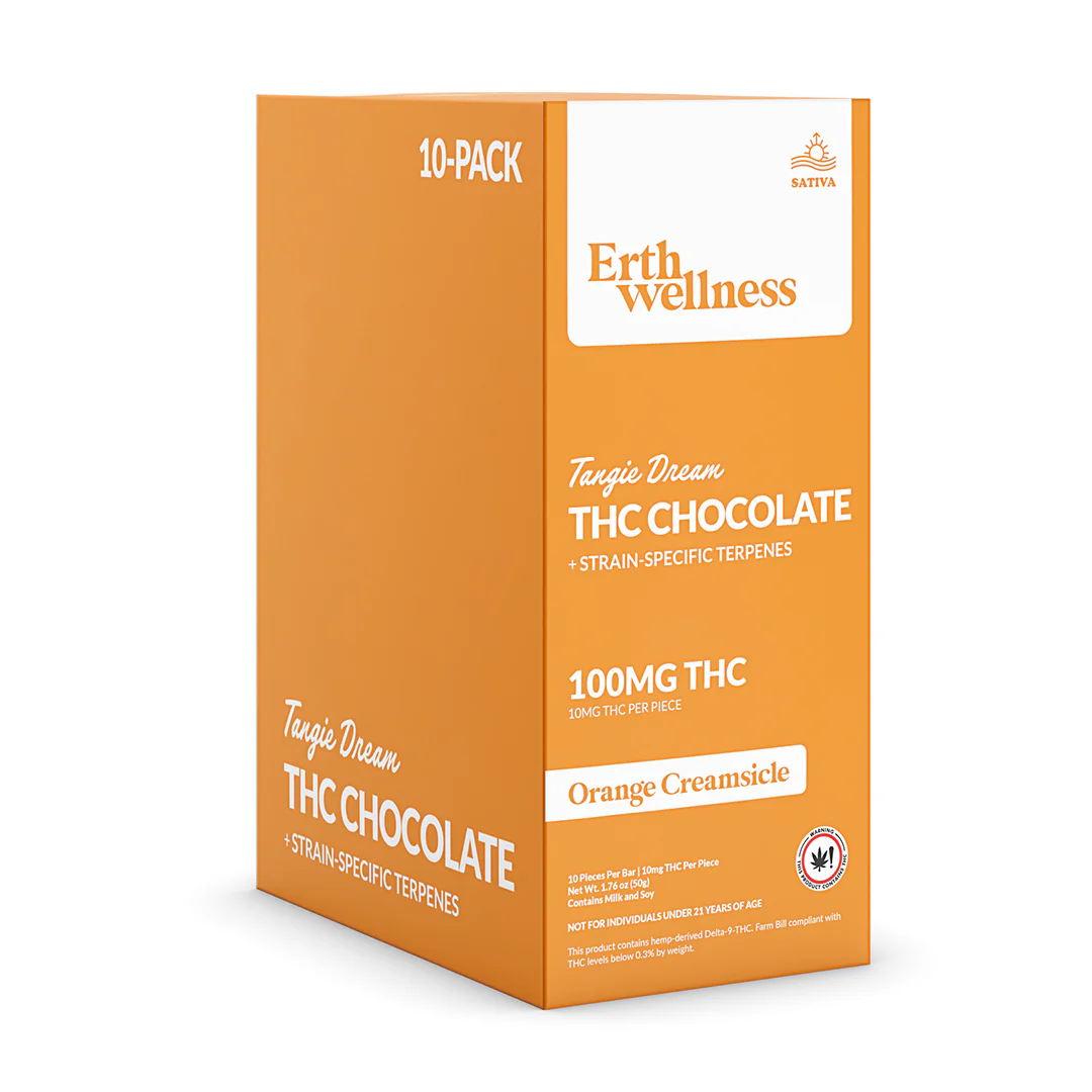 Δ9 THC Chocolate Bar – Tangie Dream (Sativa) | Strain Specific | Orange Creamsicle (100mg) - Image 3
