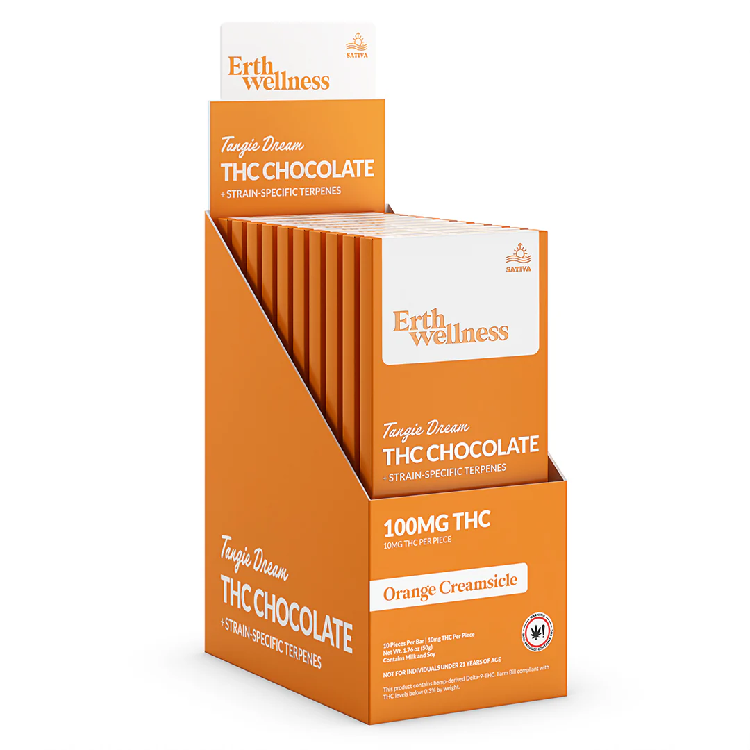 Δ9 THC Chocolate Bar – Tangie Dream (Sativa) | Strain Specific | Orange Creamsicle (100mg) - Image 4