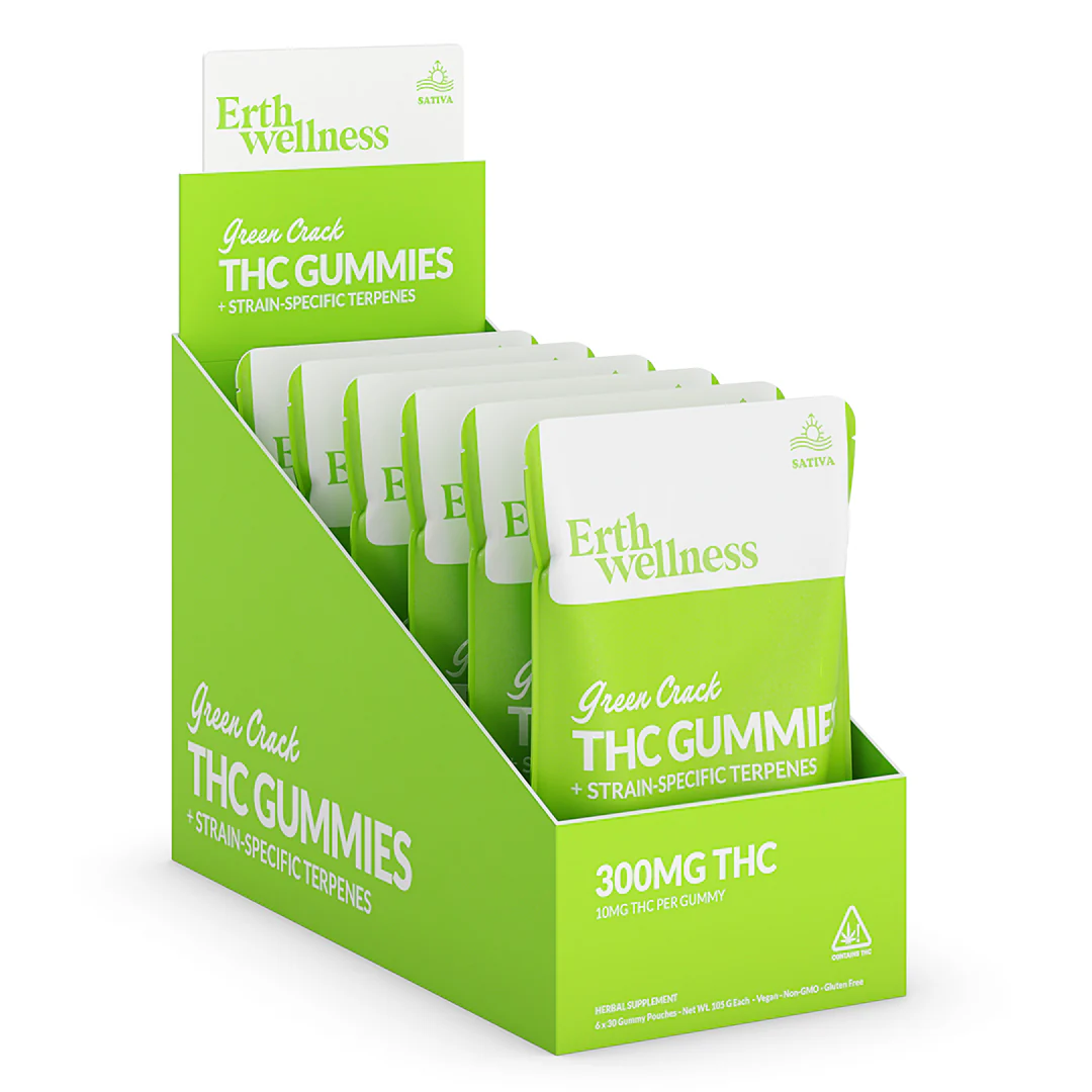 Δ9 THC Gummies – Green Crack (Sativa) | Strain Specific | Tropical Fruit (300mg) - Image 3