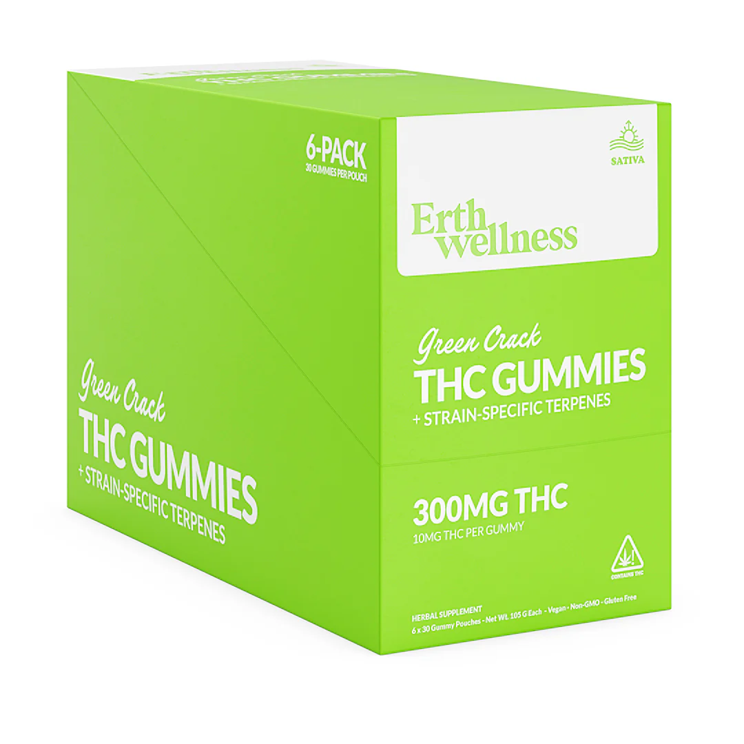 Δ9 THC Gummies – Green Crack (Sativa) | Strain Specific | Tropical Fruit (300mg) - Image 4