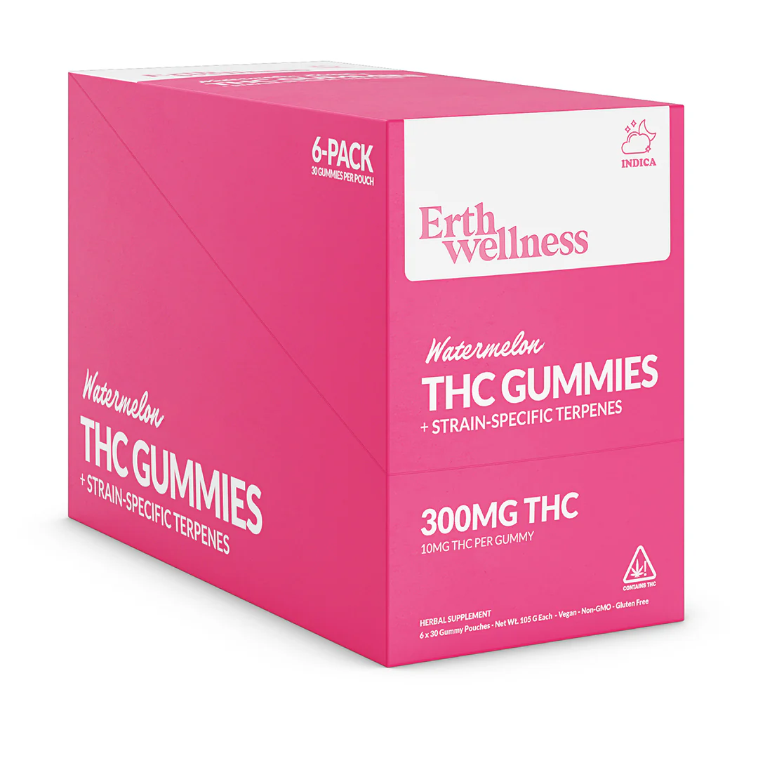 Δ9 THC Gummies – Watermelon (Indica) | Strain Specific | Watermelon Candy (300mg) - Image 3