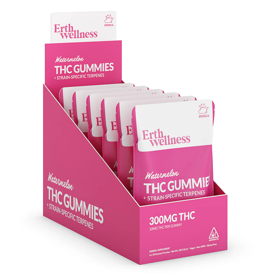 Δ9 THC Gummies – Watermelon (Indica) | Strain Specific | Watermelon Candy (300mg) - Image 4